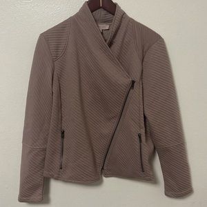Large Philosophy Purple Jacket with Accent Zippers